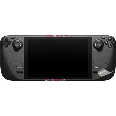 Disney Snow White Character with Floral Pattern Steam Deck Handheld Gaming Computer Skin